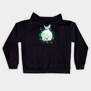 Owl Magic Moon Kids Hoodie